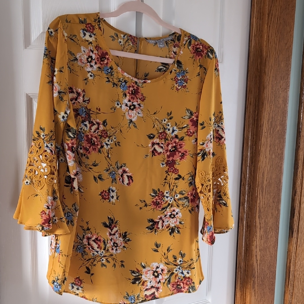 Floral Yellow Women's Top